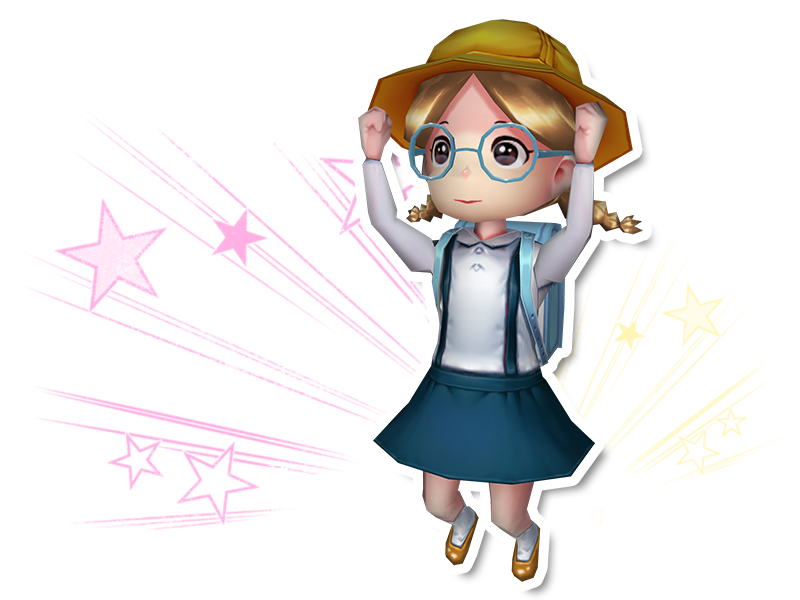 プレイヤーキャラクターの女の子